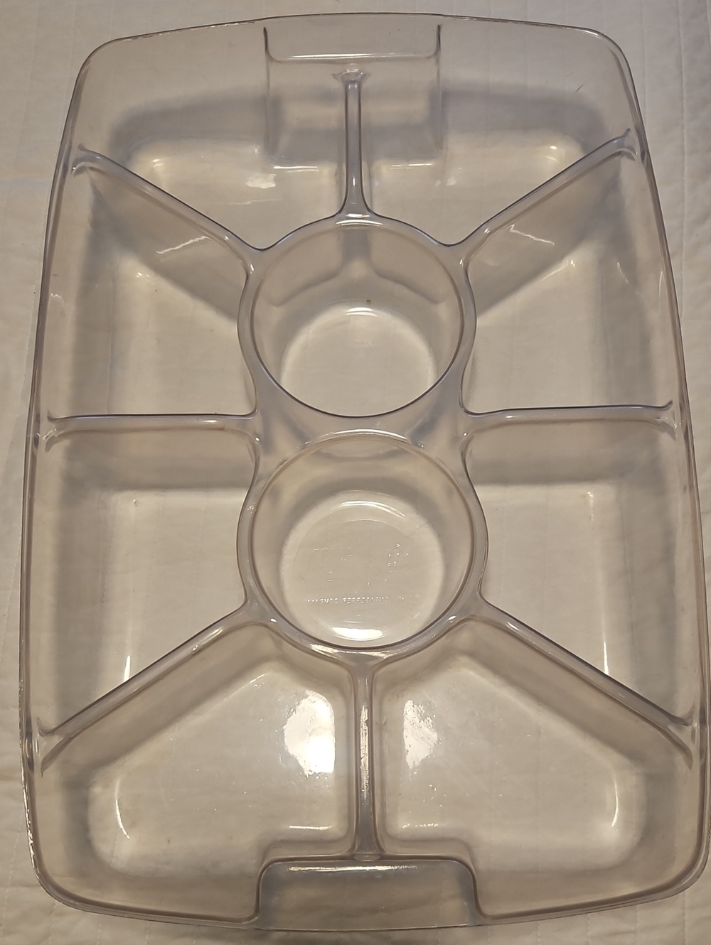 Clear Plastic Multi-Compartment Phone Accessory Organizer - Clear